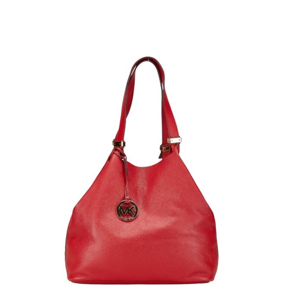 Michael Kors Red Leather Tote Bag for Women - Picture 1 of 9